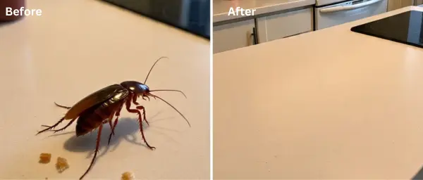 Before cockroach treatment